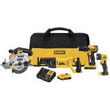 4-Tool 20-Volt Max Power Tool Combo Kit with Soft Case (2-Batteries and charger Included) DCK423D2