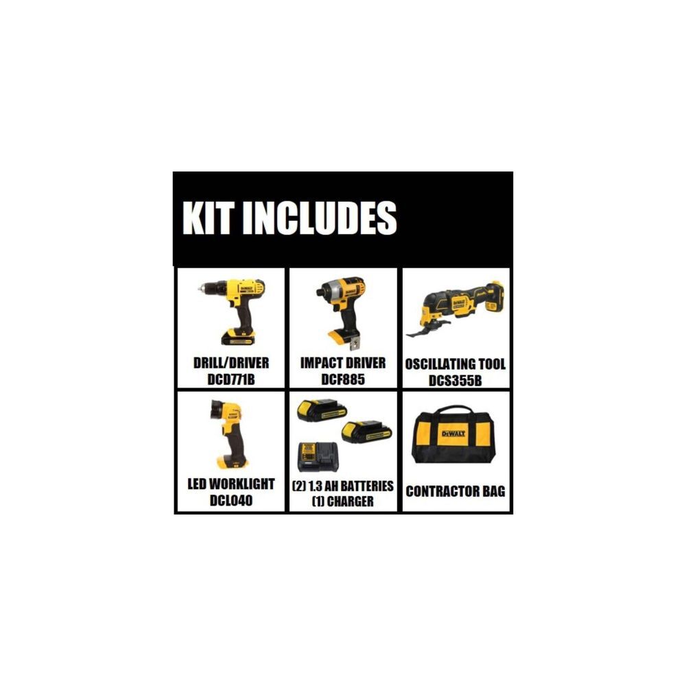 20V MAX 4pc Cordless Combo Kit DCK444C2