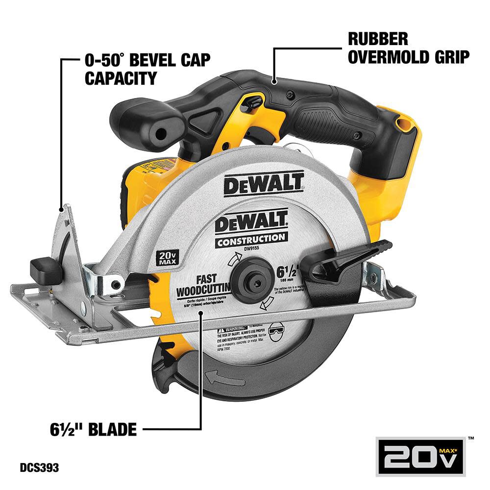 5-Tool 20-Volt Max Power Tool Combo Kit with Soft Case (2-Batteries and charger Included) DCK590L2