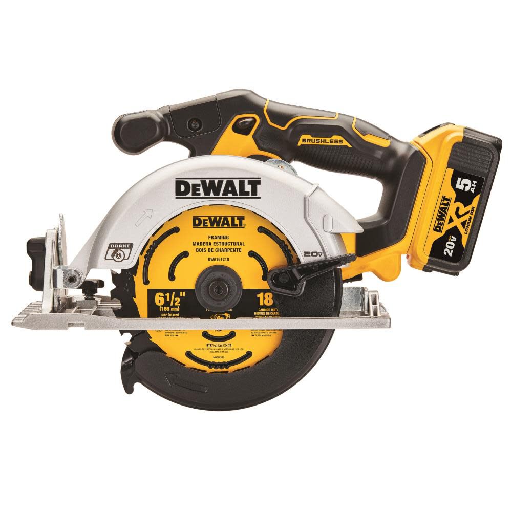 20V MAX 6-1/2 in. Brushless Cordless Circular Saw Kit DCS565P1