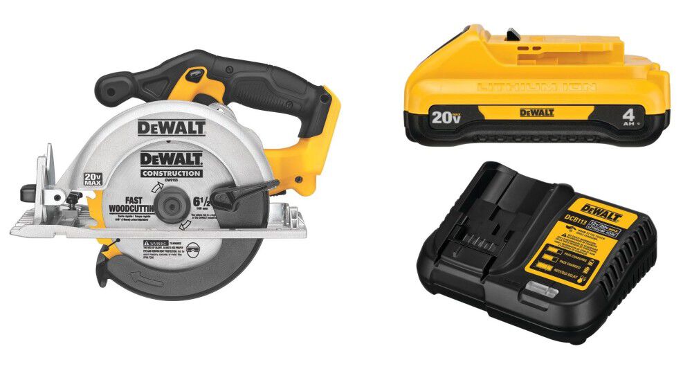 20V Max 6 1/2in Circular Saw with Starter Kit Bundle DCB240C-DCS391B