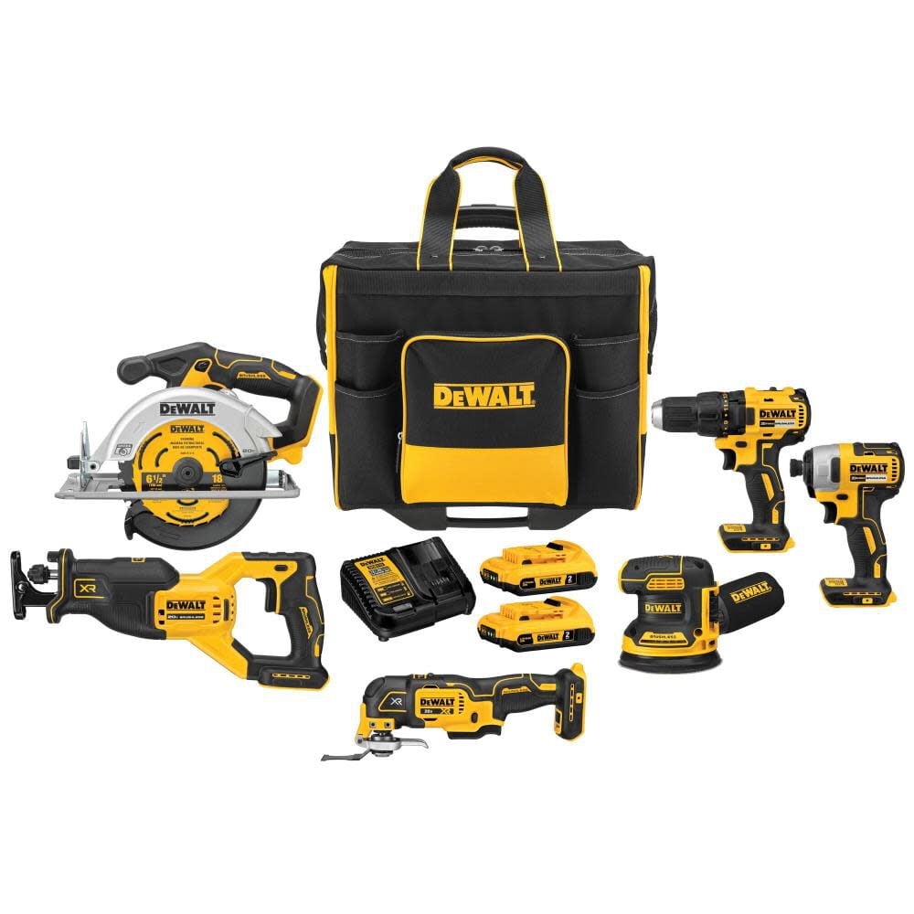 20V MAX 6 Tool Combo Kit with Large Site Ready Rolling Bag DCKSS676D2