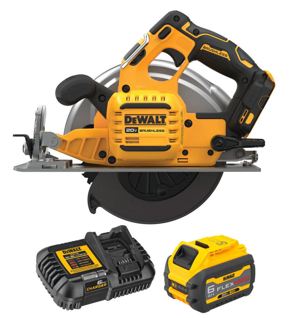 20V MAX 7-1/4 Inch Cordless Circular Saw with FLEXVOLT Starter Kit Bundle DCB606C-DCS573B