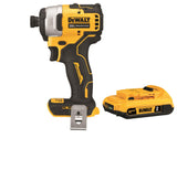 20V MAX Atomic Compact 1/4in Impact Driver with 2Ah Battery Bundle DCB203-DCF809B