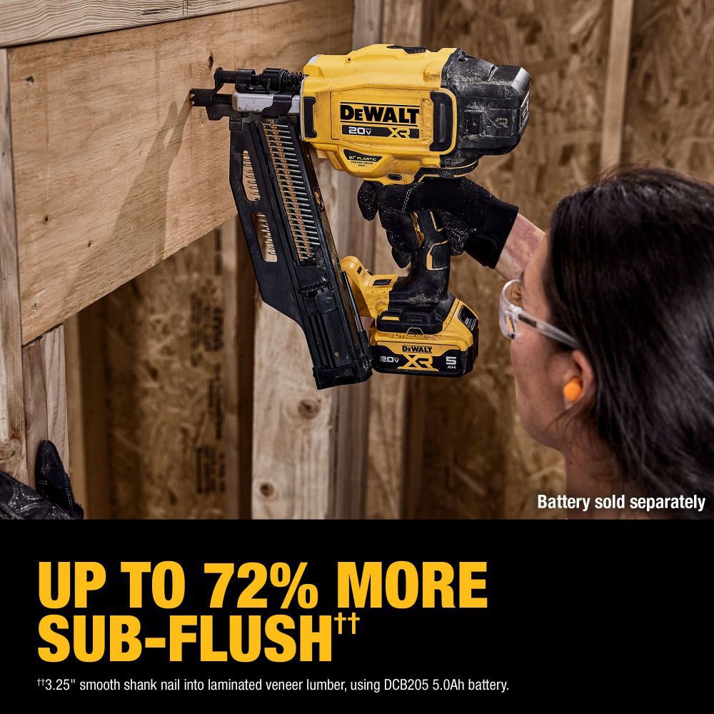 20V MAX Brushless 21 Degree Plastic Framing Nailer (Bare Tool) DCN920B