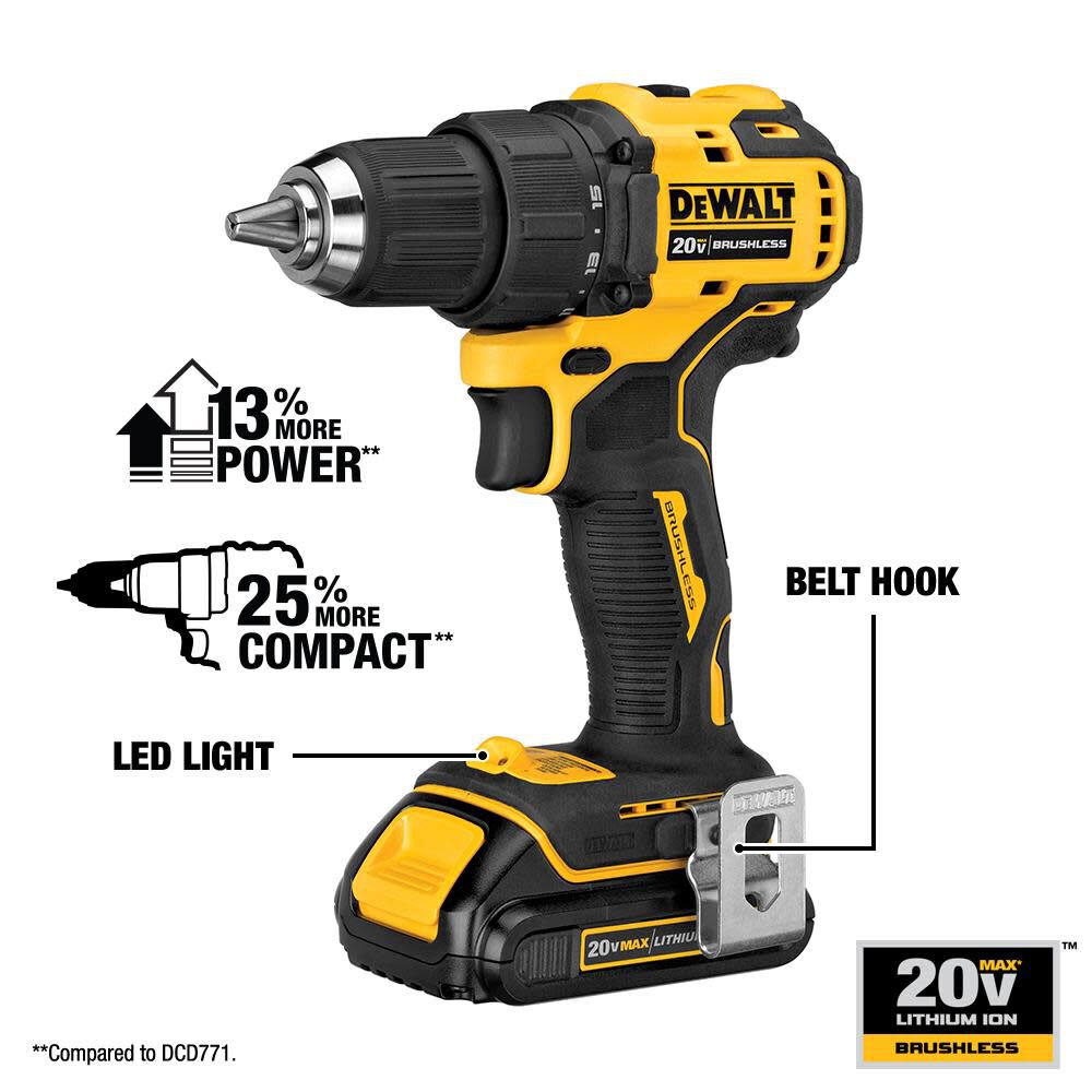 20V MAX Brushless Atomic Compact 2-Tool Combo Kit DCK278C2