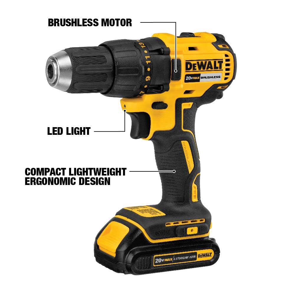 20-volt Max 1/2-in Keyless Brushless Cordless Drill DCD777B