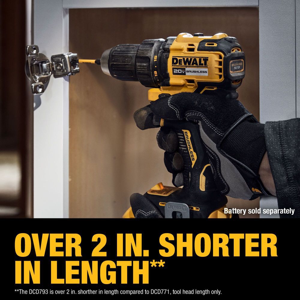 20V MAX Brushless Cordless 1/2in Drill/Driver (Bare Tool) DCD793B