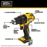 20-volt Max 1/2-in Keyless Brushless Cordless Drill (1-Battery Included, Charger Included and Soft Bag included) DCD793D1