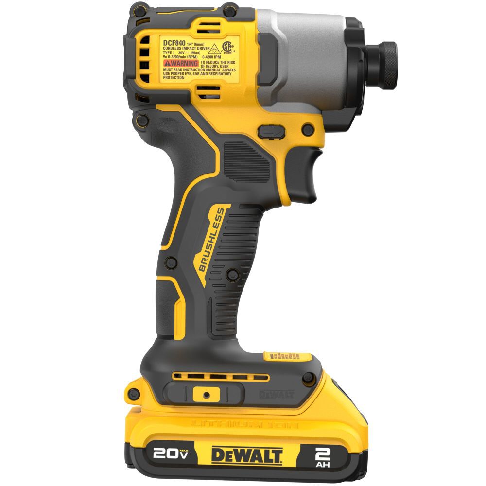 20-volt Max 1/4-in Brushless Cordless Impact Driver (1-Battery Included, Charger Included and Soft Bag included) DCF840D1