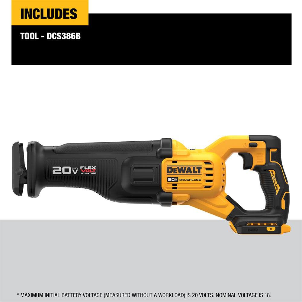 20V MAX Brushless Cordless Reciprocating Saw & FLEXVOLT Starter Kit Bundle DCB606C-DCS386B