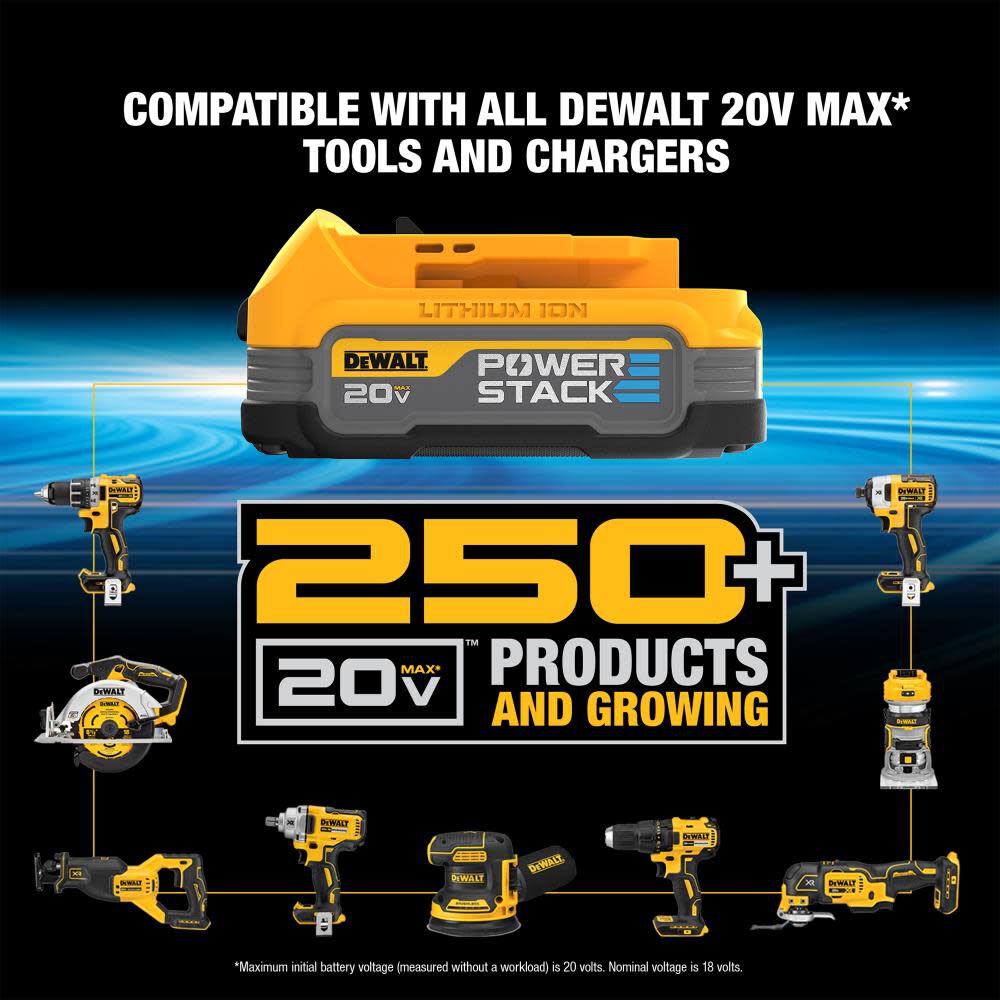 20V MAX Brushless Cordless Circular Saw and Drill Combo Kit with POWERSTACK Compact Batteries DCK239E2