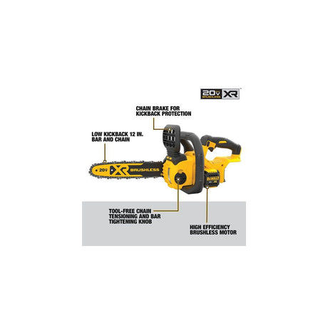 20V MAX Compact Brushless Cordless Chainsaw (Bare Tool) DCCS620B