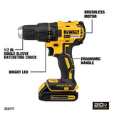 2-Tool 20-Volt Max Brushless Power Tool Combo Kit with Soft Case (2-Batteries and charger Included) DCK277C2