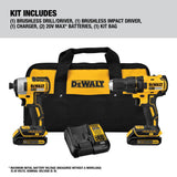 2-Tool 20-Volt Max Brushless Power Tool Combo Kit with Soft Case (2-Batteries and charger Included) DCK277C2