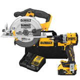 20V MAX Cordless 1/2in Drill/Driver & 6-1/2in Circular Saw Combo Kit Bundle DCD800P1-DCS391B