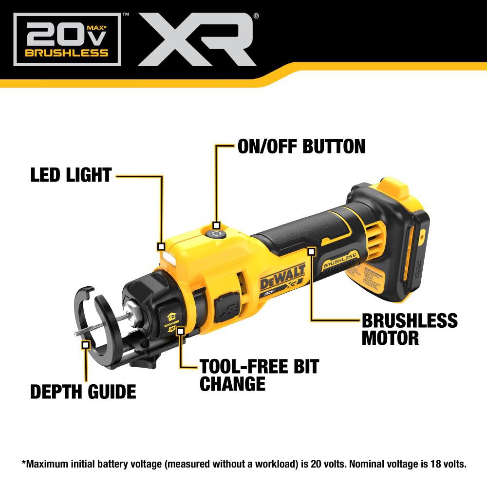 XR Variable Speed Cordless 20-volt Max Cutting Rotary Tool DCE555B