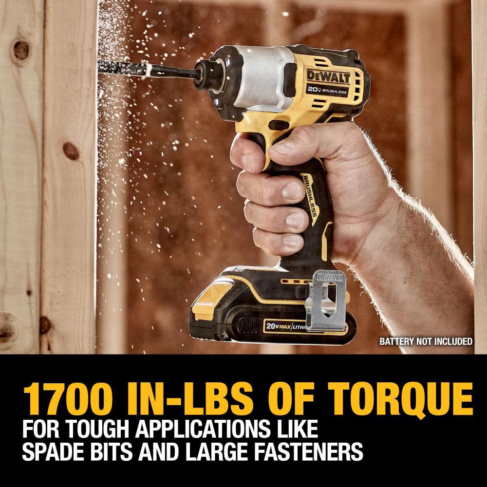 20V MAX Impact Driver 1/4in Brushless Cordless (Bare Tool) DCF840B