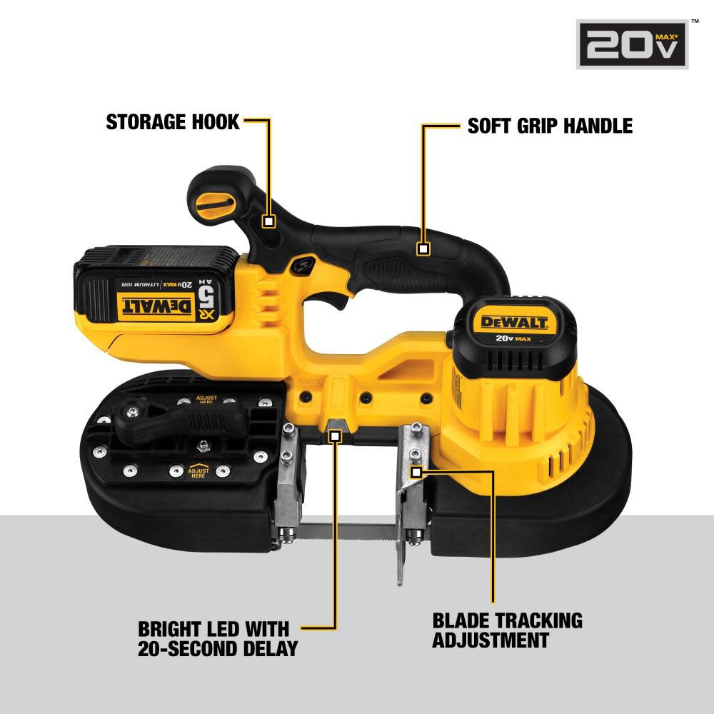 20V MAX Lithium Ion Band Saw Kit DCS371P1