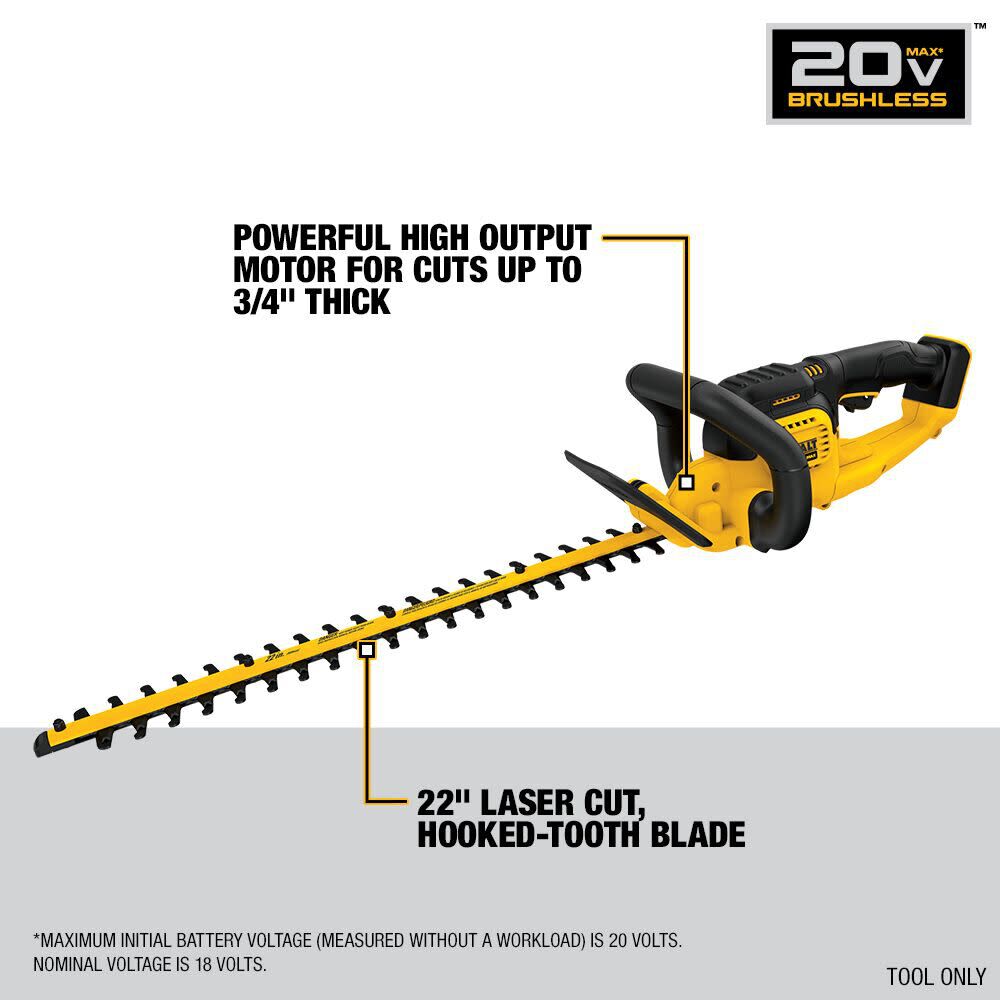 20V MAX Lithium Ion Hedge Trimmer (Bare Tool) DCHT820B