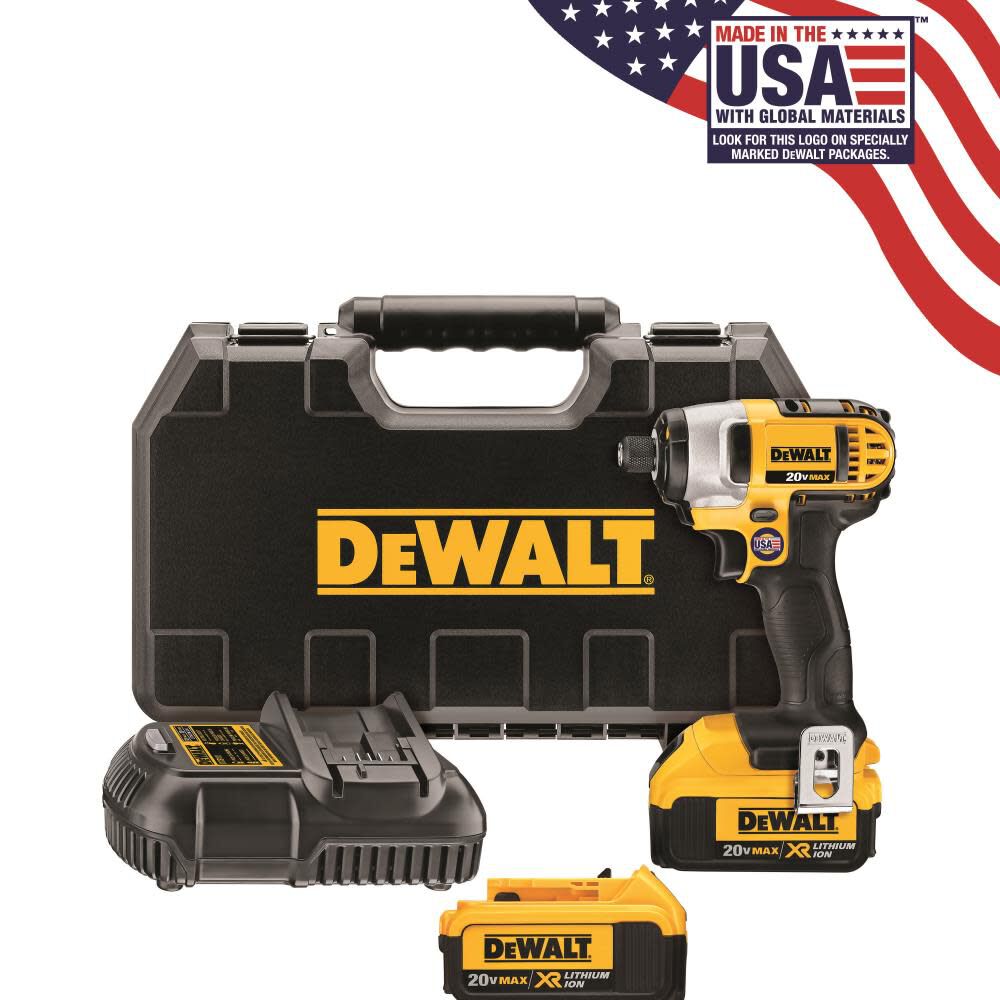 20-volt Max 1/4-in Cordless Impact Driver (2-Batteries Included, Charger Included and Hard Case included) DCF885M2