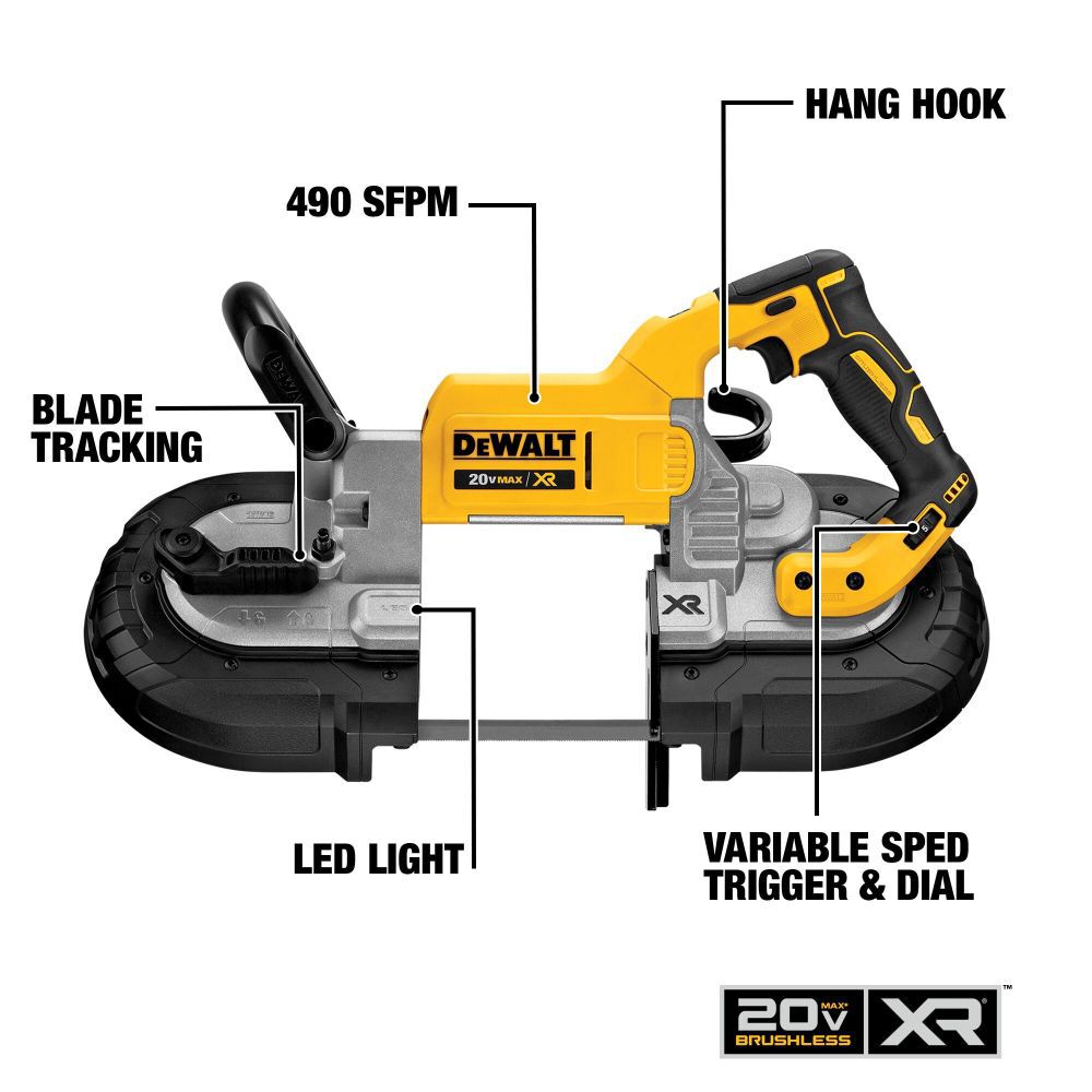 XR 20-Volt 5-in Portable Band Saw (Bare Tool) DCS374B