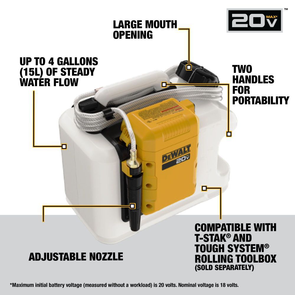 20V MAX Powered Water Tank (Bare Tool) DCE6820B