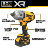 20V MAX XR 1/2in High Torque Impact Wrench with Hog Ring Anvil Kit DCF900GP2