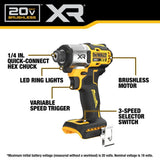 20V MAX XR 1/4 Inch Impact Driver Kit DCF845P2