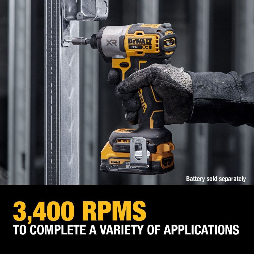 XR 20-volt Max 1/4-in Brushless Cordless Impact Driver DCF845B