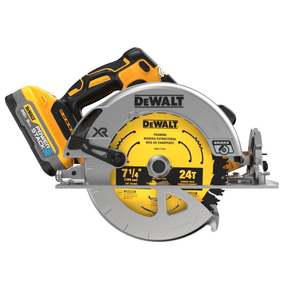 XR 20-volt Max 7-1/4-in Brushless Cordless Circular Saw Kit (1-Battery & Charger Included) DCS570H1