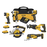 20V MAX XR 6-Tool Brushless Power Tool Combo Kit with Soft Case (2-Batteries and Charger Included) DCK648D2