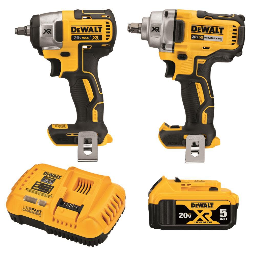 20V MAX XR Brushless Cordless 2-Tool Impact Wrench Kit DCK205P1