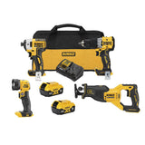 20V MAX XR Brushless Cordless 4-Tool Combo Kit With 5.0Ah Batteries DCK449P2