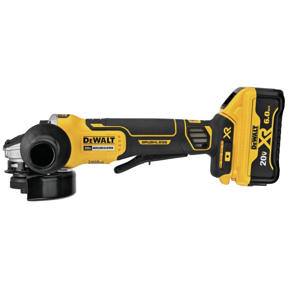 XR 4.5-in 20-volt Max Paddle Switch Brushless Cordless Angle Grinder (Charger Included and 2-Batteries) DCG413R2