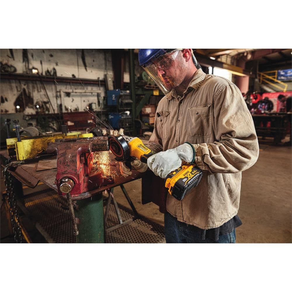 XR 4.5-in 20-volt Max Paddle Switch Brushless Cordless Angle Grinder (Charger Included and 2-Batteries) DCG413R2