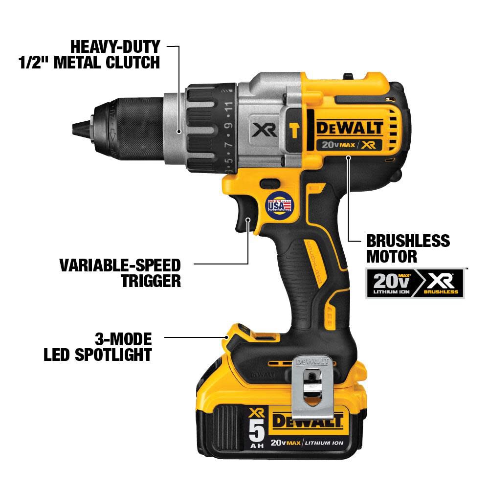 XR 2-Tool 20-Volt Max Brushless Power Tool Combo Kit with Soft Case (2-Batteries and charger Included) DCK299M2