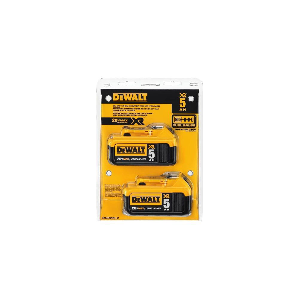 20V MAX XR Premium Lithium Pack 5.0 A/H Bluetooth Battery 2 pack DCB205BT-2