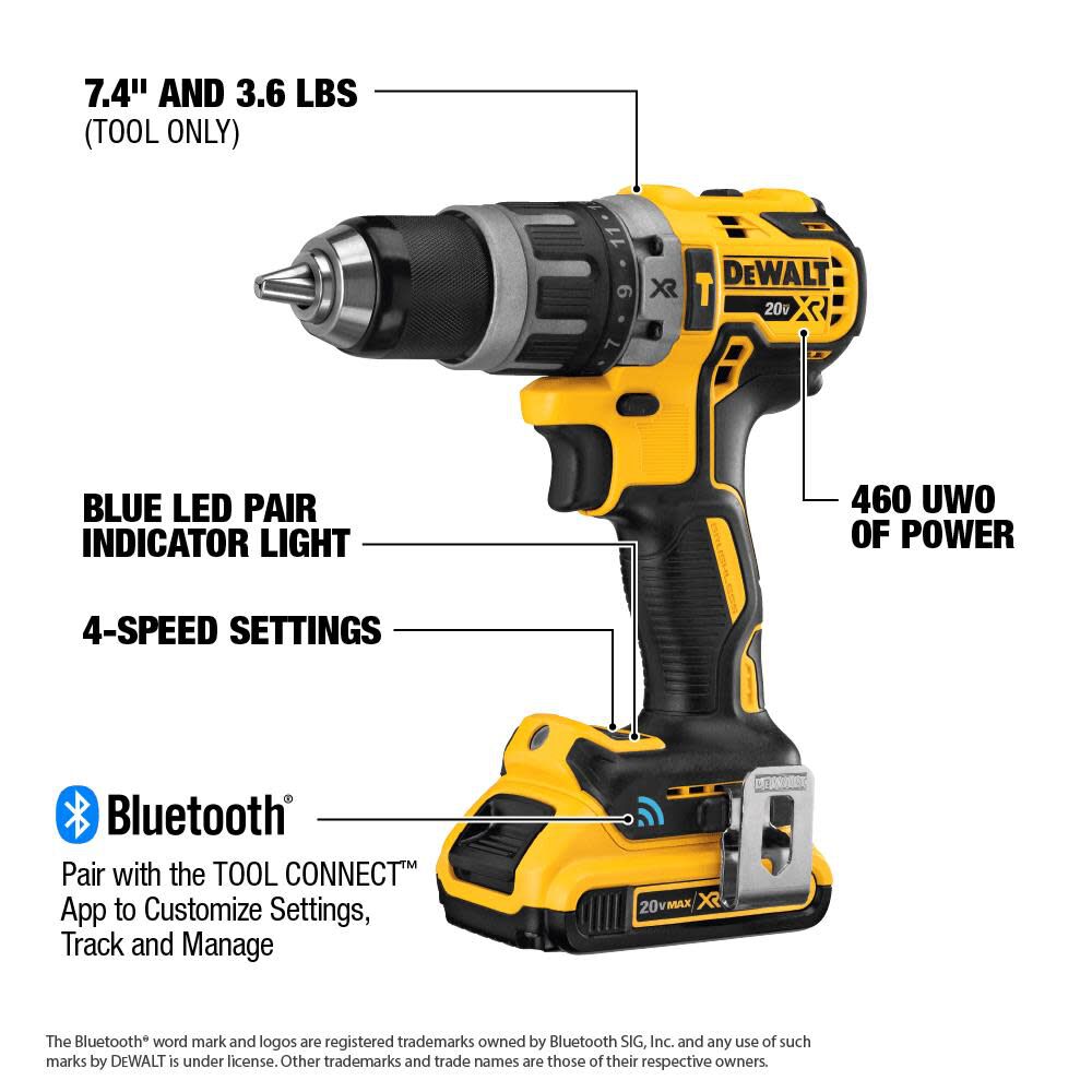 20V MAX XR Tool Connect Compact Hammerdrill Kit DCD797D2