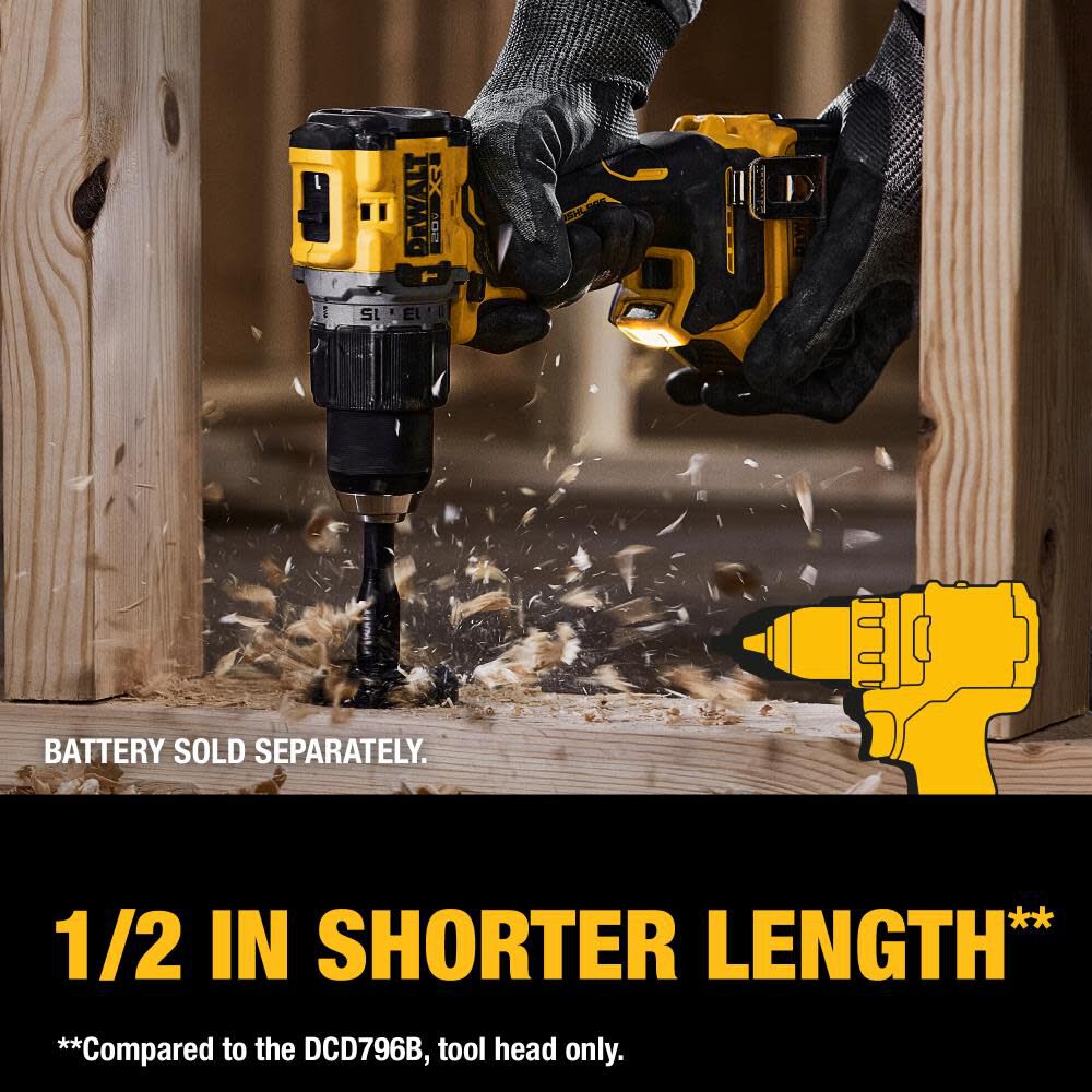 XR 1/2-in 20-volt Max Variable Brushless Cordless Hammer Drill (Bare Tool) DCD805B