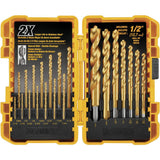 21-Piece Titanium Nitride Coating PP Drill Bit Set DW1361