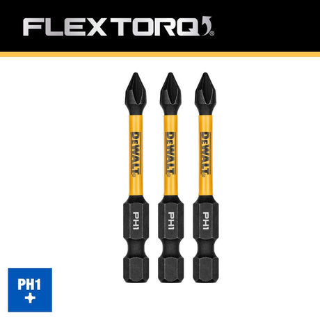 Flextorq 1/4-in x 2-in Phillips Impact Driver Bit (3-Piece) DWAF2PH1IR3