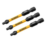 Flextorq 1/4-in x 2-in Square/Robertson Impact Driver Bit (3-Piece) DWAF2SQ1IR3