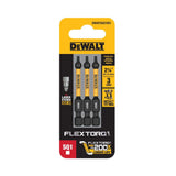 Flextorq 1/4-in x 2-in Square/Robertson Impact Driver Bit (3-Piece) DWAF2SQ1IR3