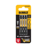 Flextorq 1/4-in x 2-in Square/Robertson Impact Driver Bit (3-Piece) DWAF2SQ2IR3