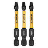 Flextorq 1/4-in x 2-in Square/Robertson Impact Driver Bit (3-Piece) DWAF2SQ2IR3