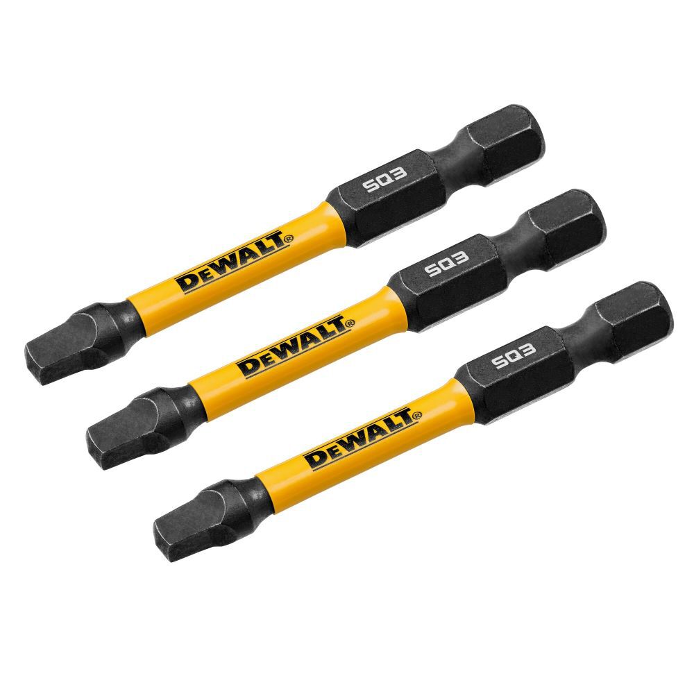 Flextorq 1/4-in x 2-in Square/Robertson Impact Driver Bit (3-Piece) DWAF2SQ3IR3