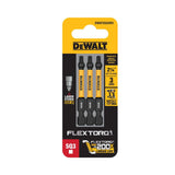 Flextorq 1/4-in x 2-in Square/Robertson Impact Driver Bit (3-Piece) DWAF2SQ3IR3