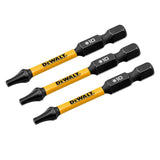 Flextorq 1/4-in x 2-in Torx Impact Driver Bit (3-Piece) DWAF2TX10IR3