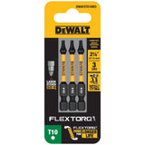 Flextorq 1/4-in x 2-in Torx Impact Driver Bit (3-Piece) DWAF2TX10IR3